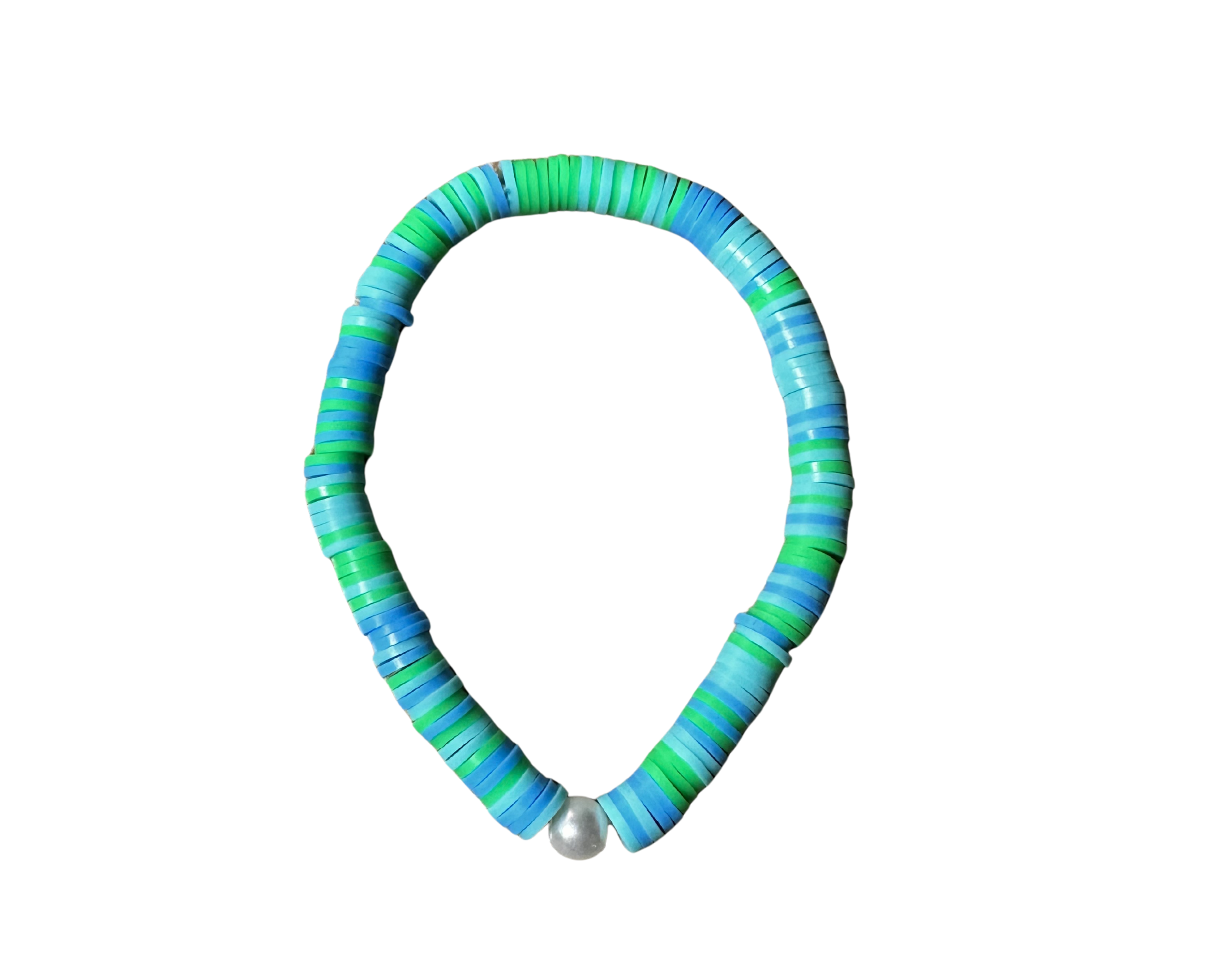 Lagoon Glow Beaded Bracelet – Handmade Blue and Green Jewelry for Beach and Summer Style