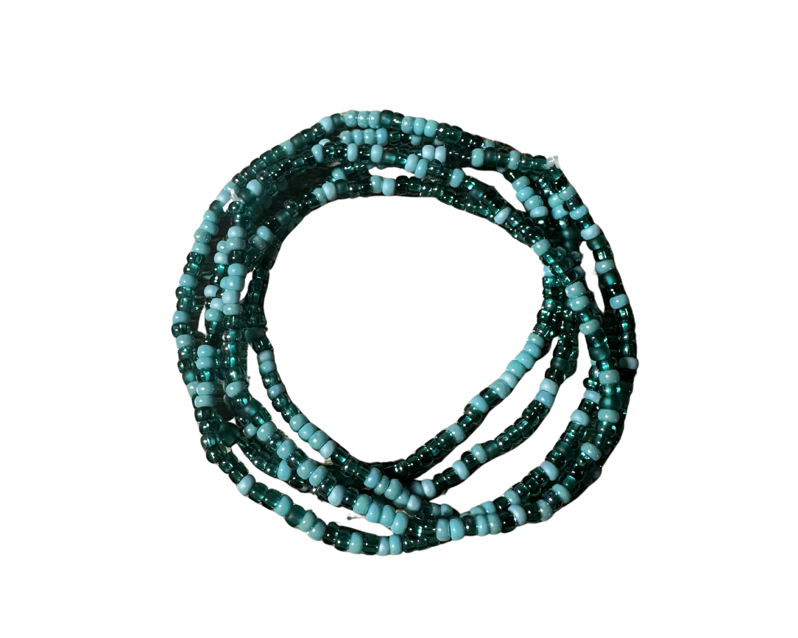 Emerald Tide Beaded Bracelet – Handmade Ocean-Inspired Jewelry by Little Charm Beads